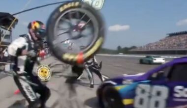 NASCAR pit crew member hit by tire in 'scary' incident - Motorsport - Sports