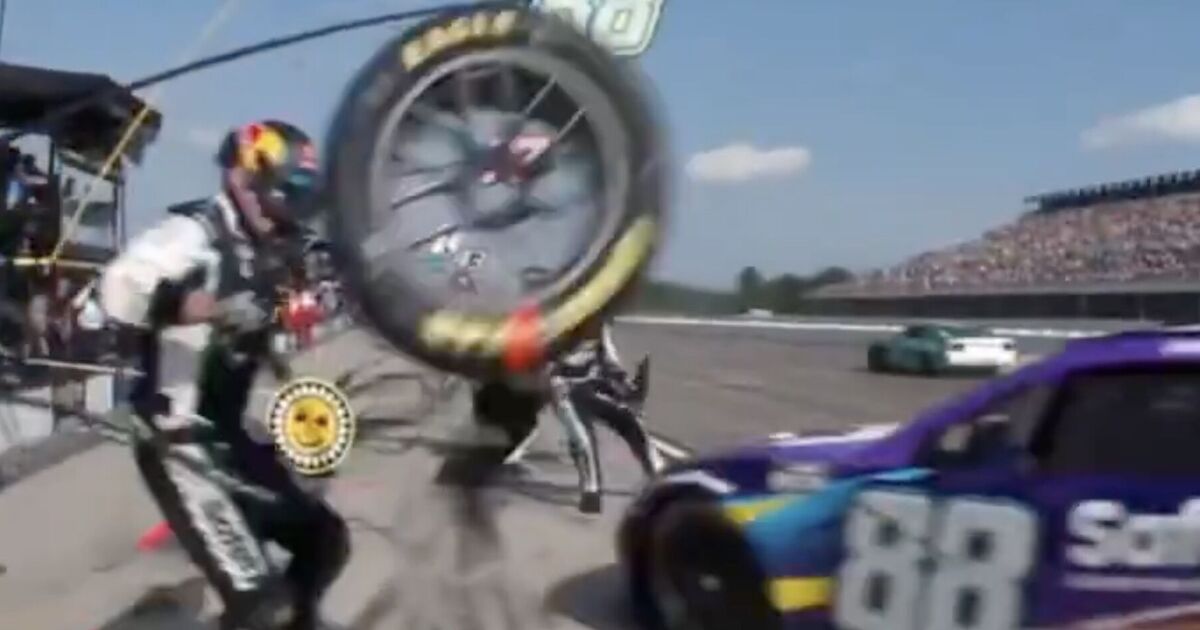 NASCAR pit crew member hit by tire in 'scary' incident - Motorsport - Sports