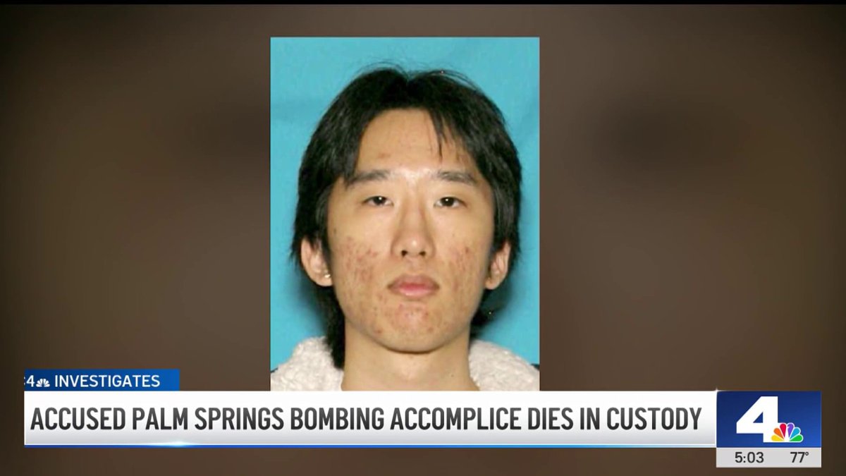 Accused Palm Springs bombing accomplice dies in custody – NBC Los Angeles