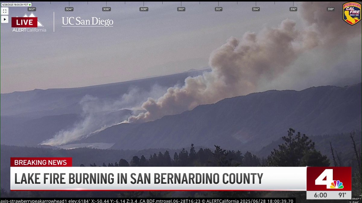Lake Fire burns rapidly in San Bernardino County – NBC Los Angeles