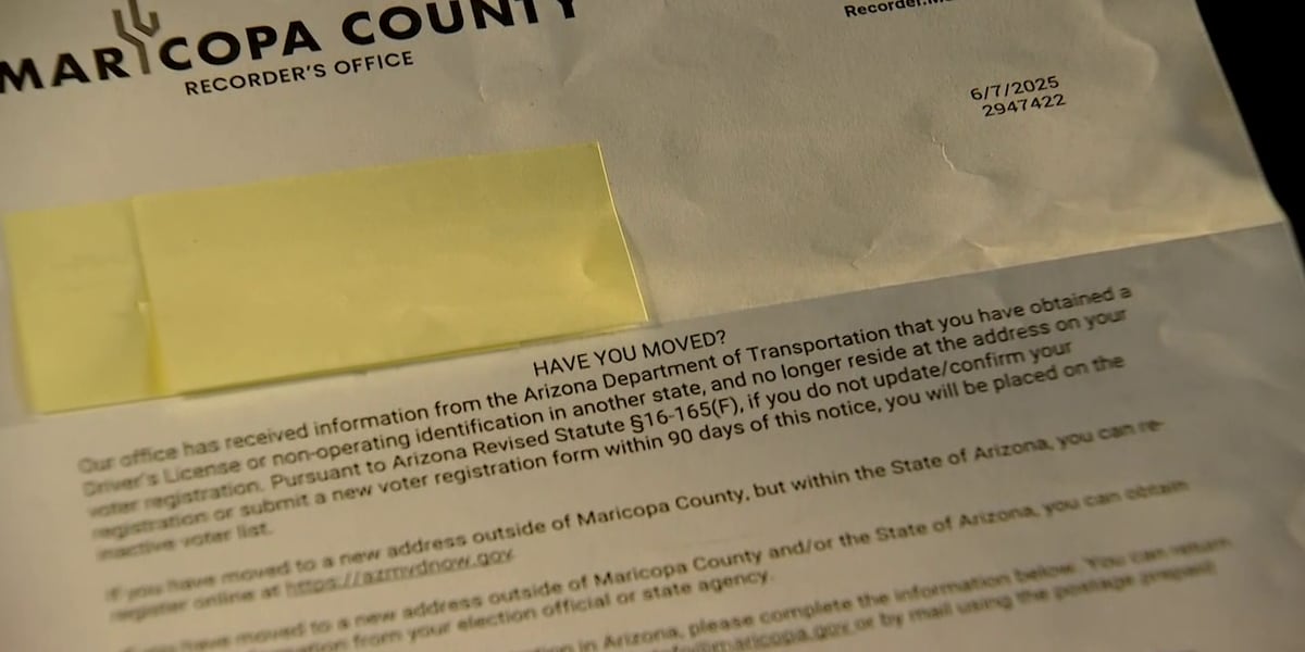 Incorrect letter sent to 83K Maricopa County voters leads to confusion
