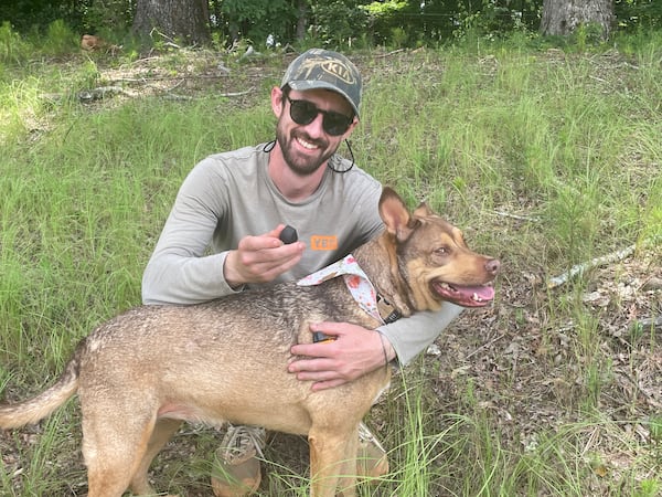 Carl Dietrich and his dog, Piper, chase meteorites around the country.
