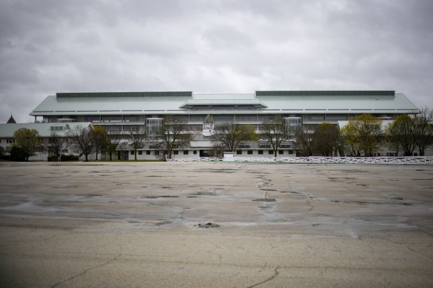 Arlington International Racecourse property in Arlington Heights is seen on...