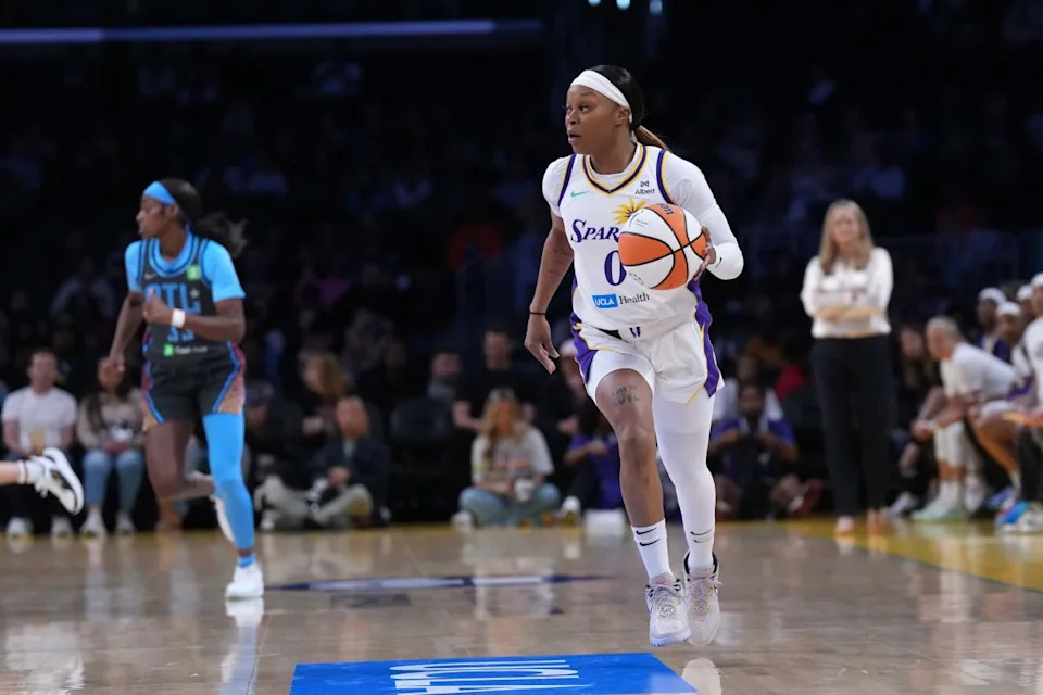 Los Angeles Sparks guard Odyssey Sims (0). Kirby Lee-Imagn Images