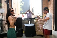 Sofia Fiocchi and Sebastian Everton dance as Novak Porter DJ’s at the Berni Beats event...