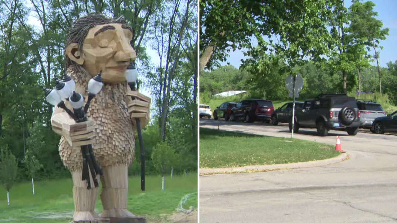 Troll sculpture traffic, parking concerns