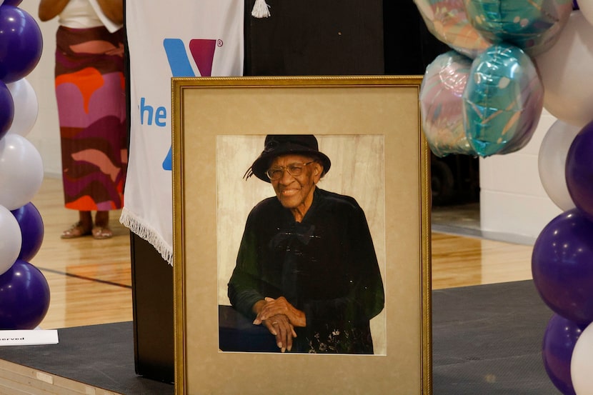 A portrait of late Vestana Wollos, who donated her land for the erection of the Park South...