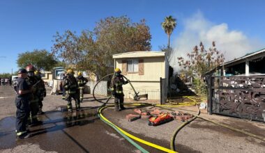 West Phoenix fire leaves 33 mobile home residents displaced