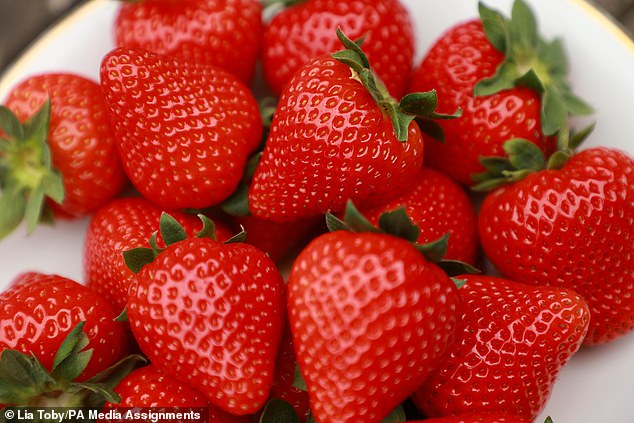 Scientists have shown that as well as satisfying our tastebuds, strawberries could help to ward off dementia too (Stock image)
