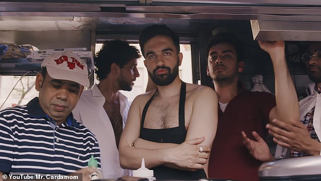 Extraordinary video of Mamdani rapping have since reemerged, showing bopping along in a music video without his shirt on