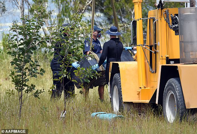 The pair had been beaten, stabbed and choked before they were stuffed into a two-metre-long toolbox