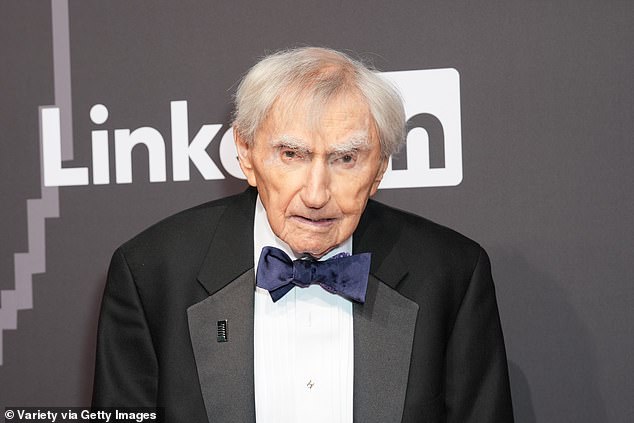 Dr Tucker is pictured above at the 29th Annual Webby Awards in New York in May this year. He was named winner for the award 'Best of the Internet'