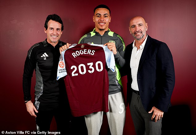 Villa’s stance on Rogers is that he is not for sale and the star is currently happy at Aston Villa