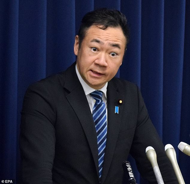 Minister of Justice of Japan Keisuke Suzuki speaks during a press conference at the ministry in Tokyo, Japan, 27 June 2025