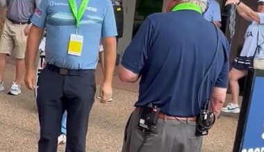 Padraig Harrington was involved in a bust-up with former pro-turned reporter Roger Maltbie