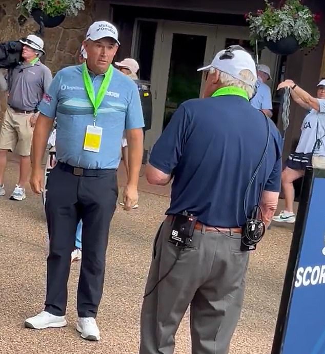 Padraig Harrington was involved in a bust-up with former pro-turned reporter Roger Maltbie