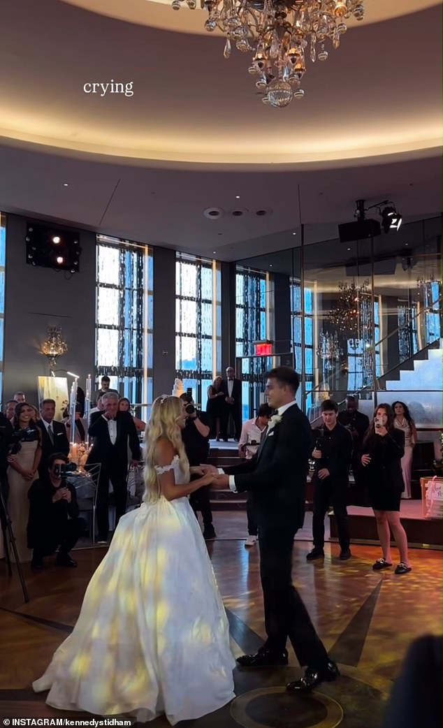 The couple enjoyed a first dance in front of their guests at Rainbow Room after