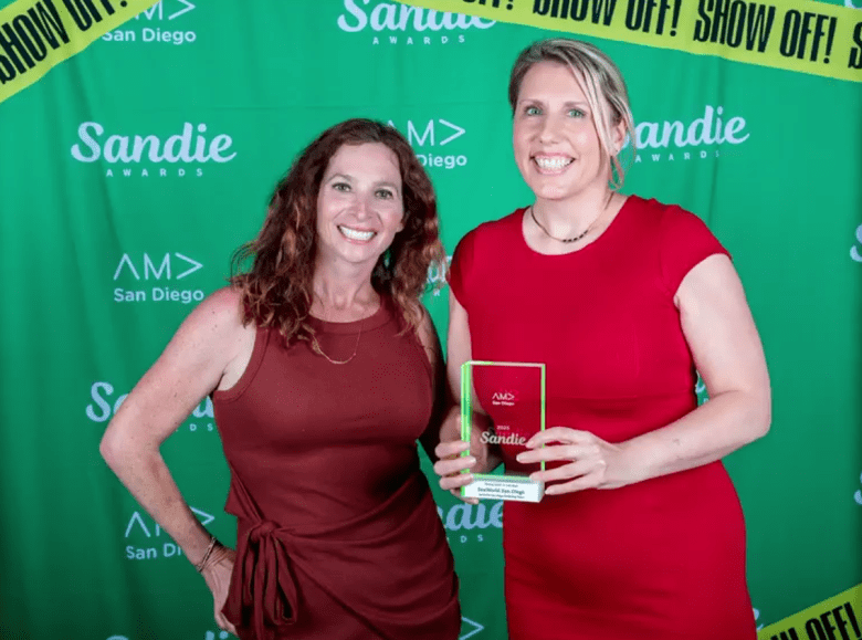 Sandie award recipients from SeaWorld. (Photo courtesy Rick Griffin/MarketInk)
