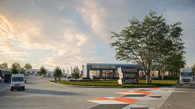 Renderings showing what the completed redevelopment of an industrial site in Dallas' Design...