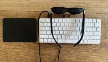 Bento showing fully assembled device and XR glasses