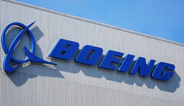 The Boeing logo is displayed at the company's factory, Sept. 24, 2024, in Renton, Wash. (AP Photo/Lindsey Wasson, File)