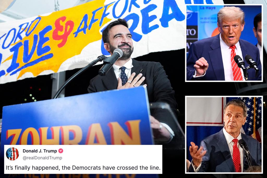Trump blasts Zohran Mamdani as a '100% Communist Lunatic' in scathing NYC mayoral rant
