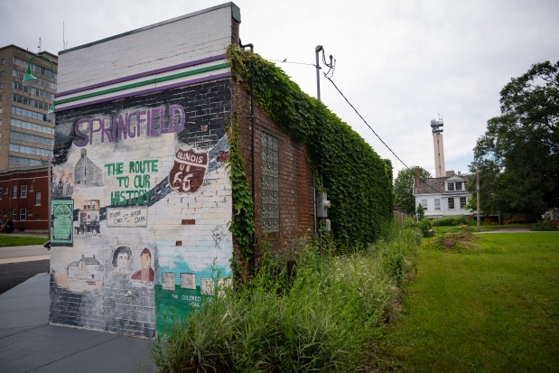 The Route History Museum in Springfield, which documents the Black experience on Route 66, housed in a former Texaco gas station from 1946, June 20, 2025. (E. Jason Wambsgans/Chicago Tribune)