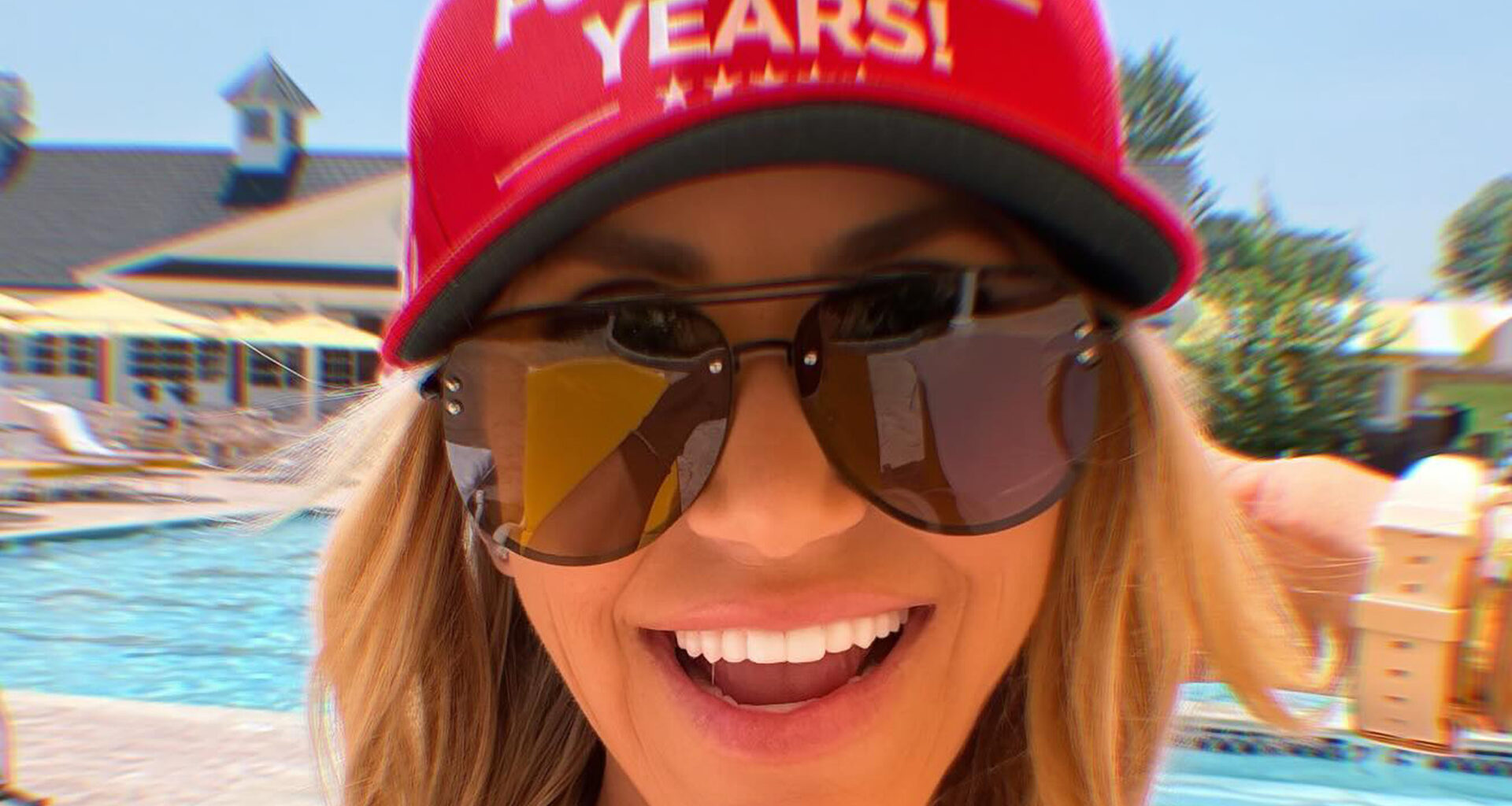 Lara Trump stuns in new bikini pic as she dons her 'Four More Years' cap & soaks up some sun poolside