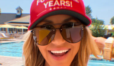 Lara Trump stuns in new bikini pic as she dons her 'Four More Years' cap & soaks up some sun poolside