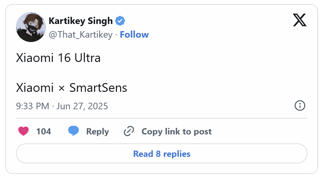 Goodbye Sony: Xiaomi 16 Ultra switches to SmartSens camera 2 Ekran goruntusu 2025 06 29 175301