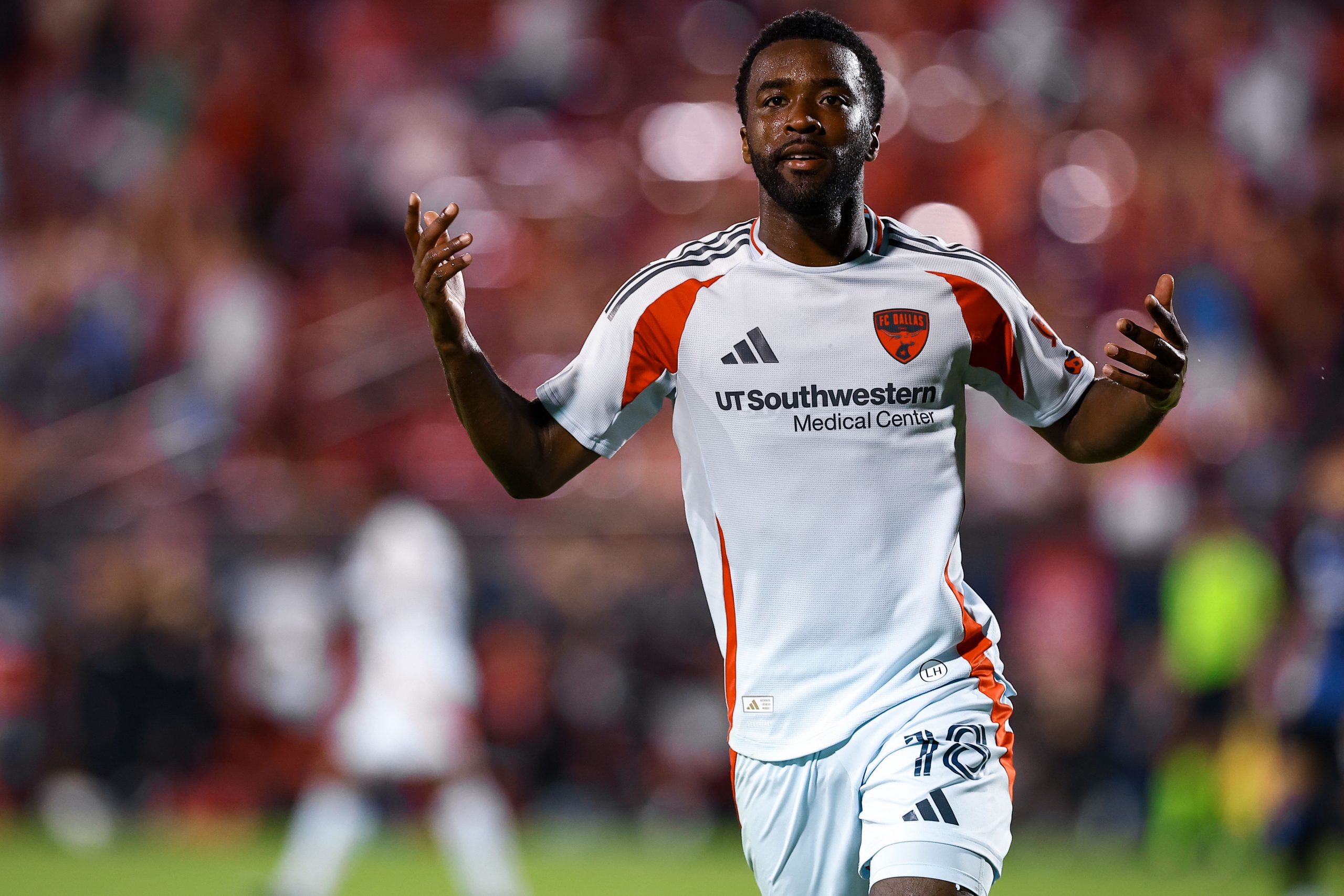 Shaq Moore celebrated his goal against San Jose Earthquakes, June 25, 2025. (Matt Visinsky, 3rd Degree)