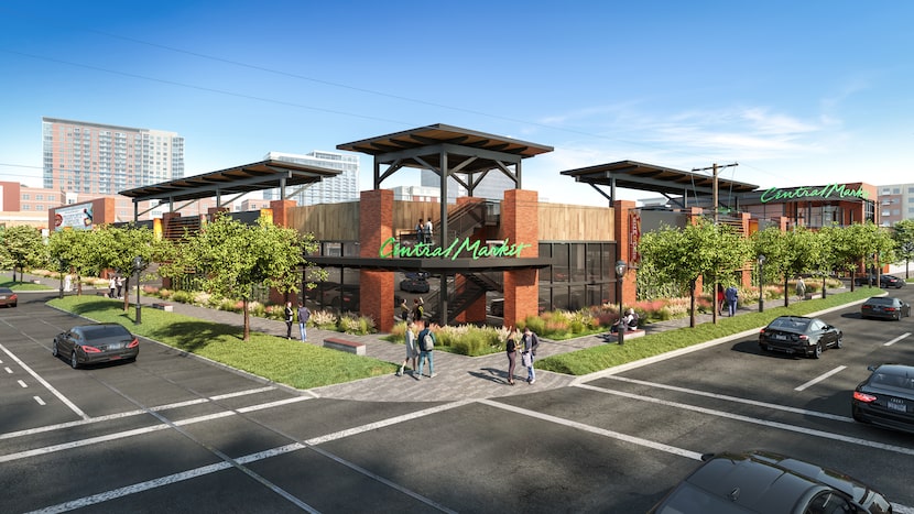 Preliminary drawing of planned Central Market at corner of McKinney and Lemmon avenues.
