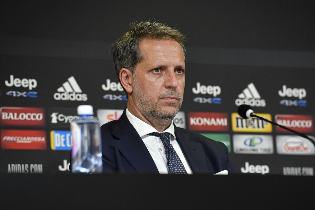 Fabio Paratici attends a Juventus Press Conference at Allianz Stadium on June 04, 2021 in Turin, Italy.