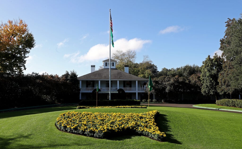 The clubhouse at Augusta National pictured before the 2020 Masters
