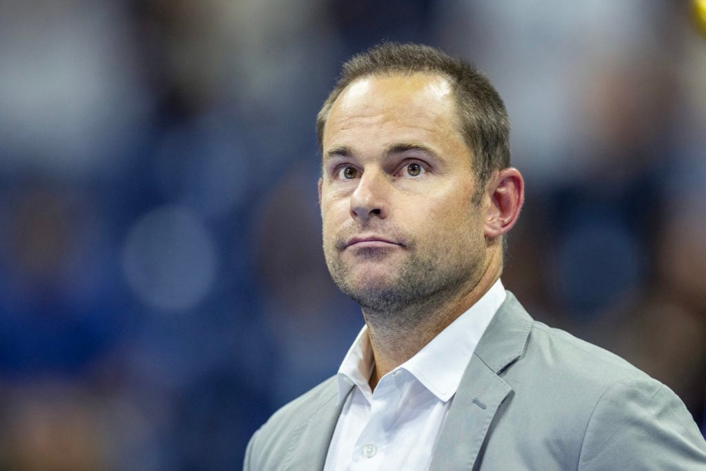Andy Roddick watching on at the 2023 US Open tournament