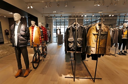 The men's section of Forty Five Ten, a four-level store in downtown Dallas, photographed on...