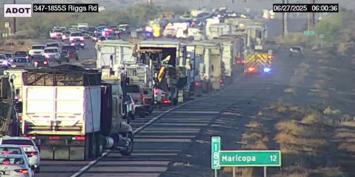 Crash partially blocks SR-347 between Phoenix and Maricopa