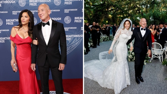 Lauren Sánchez changed her last name on Instagram after marrying Jeff Bezos. (AFP, Instagram/@laurensanchezbezos)