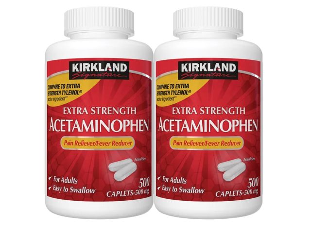 Kirkland Signature Extra Strength Acetaminophen 500 mg.