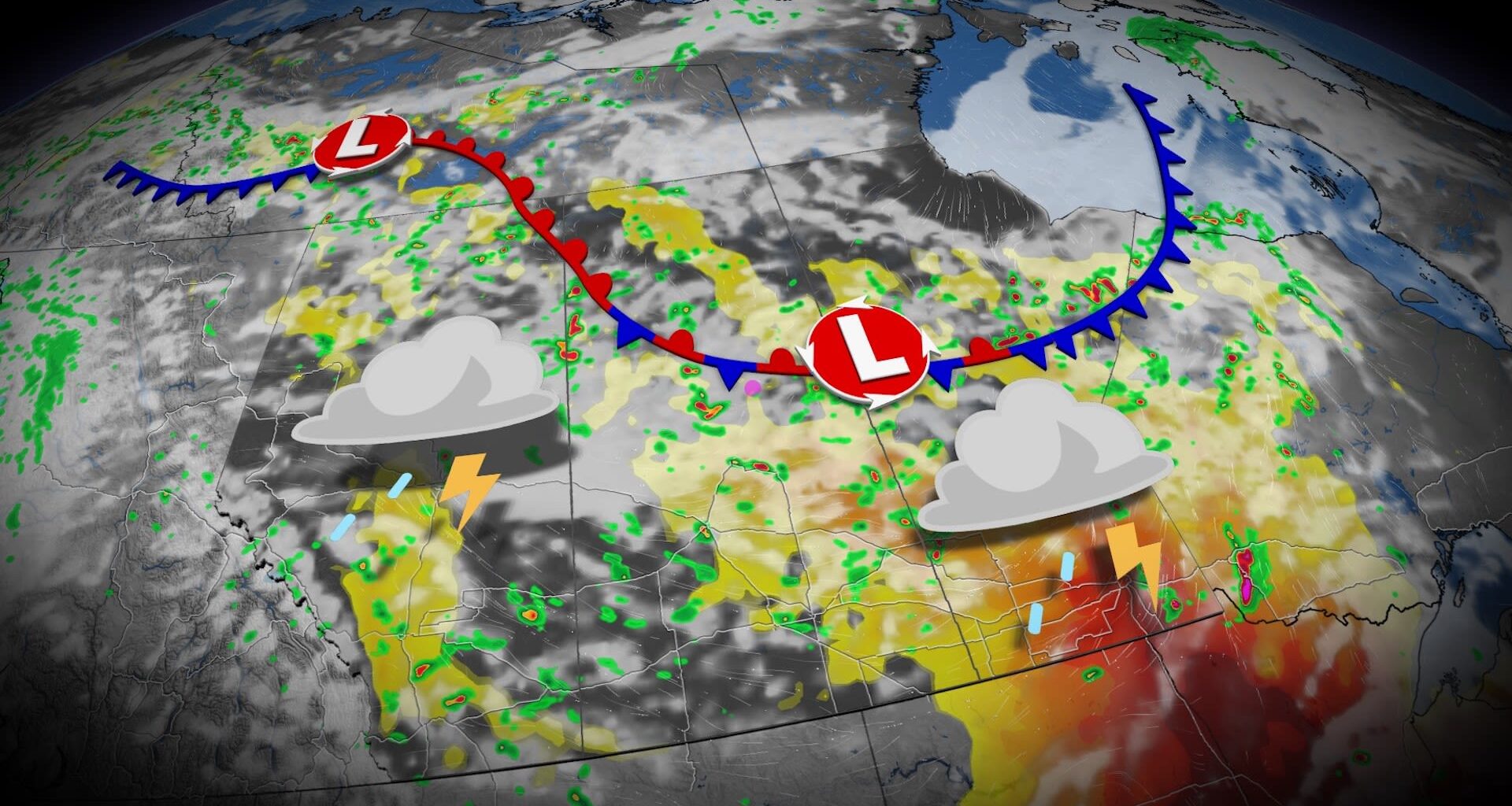 Renewed storm, funnel cloud potential shifts on the Prairies