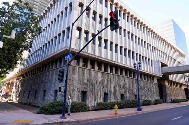 The City Operations Building at 1222 First Ave., as pictured on Feb. 10, 2025. (Alejandro Tamayo / The San Diego Union-Tribune)