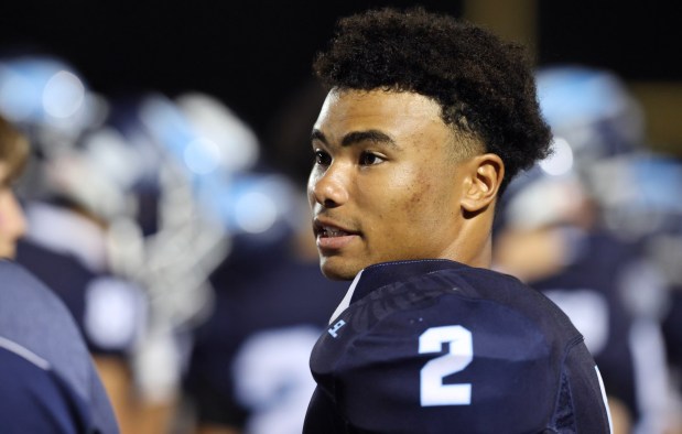 Granite Hills' Brenden Lewis on the sidelines during the second half against Cathedral Catholic at Granite Hills High School in El Cajon on Friday, Oct. 11, 2024. (Hayne Palmour IV / For The San Diego Union-Tribune)