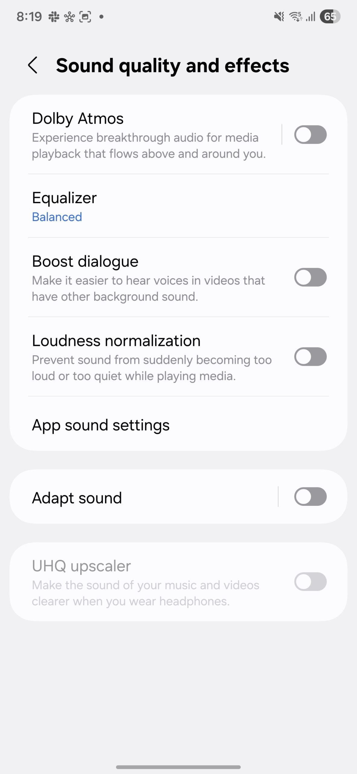 Samsung One UI 7.0 sound quality and effects