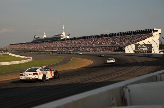 A general view of racing during the NASCAR Cup Series...