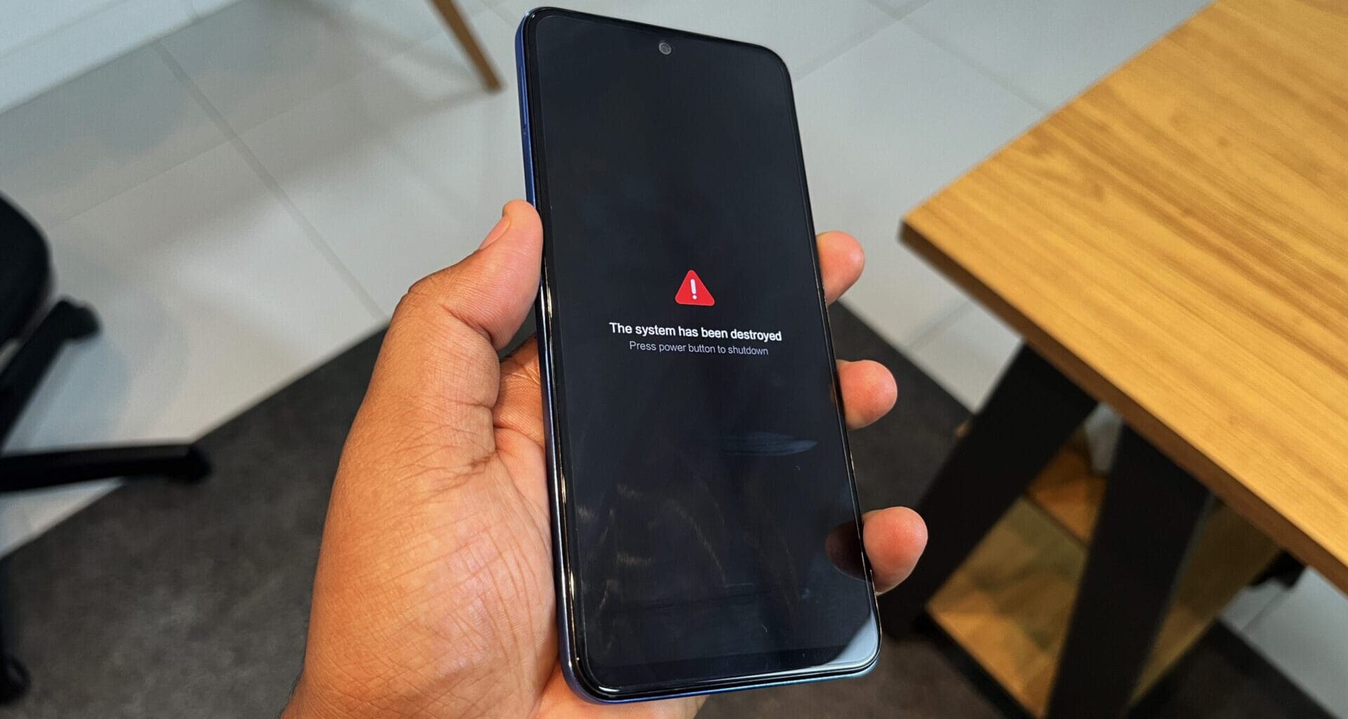 The system destroyed