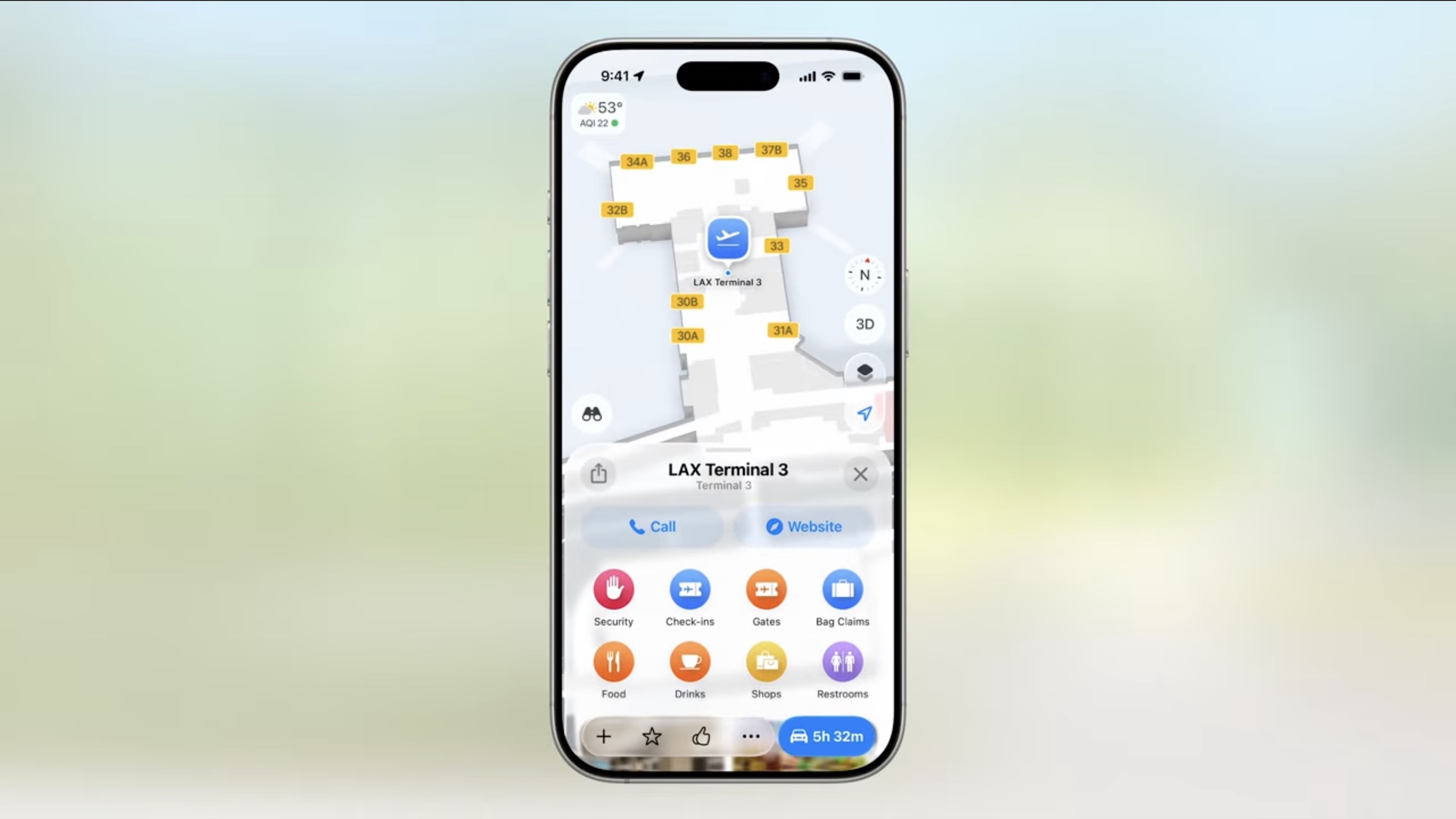 Airport maps in iOS 26 Wallet