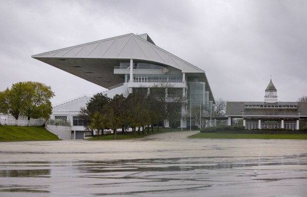 The Arlington International Racecourse property in Arlington Heights is seen...