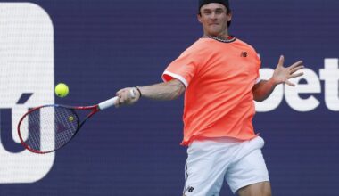 Tommy Paul in action ahead of the ATP Den Bosch Open.