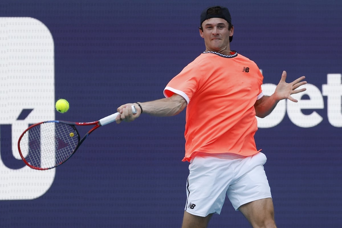 Tommy Paul in action ahead of the ATP Den Bosch Open.