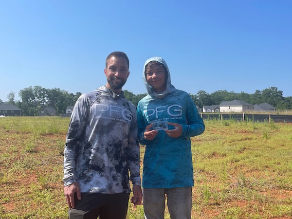 Preston Allen and his son Jerron, 14, flew from Utah to search for the Georgia fireball.
